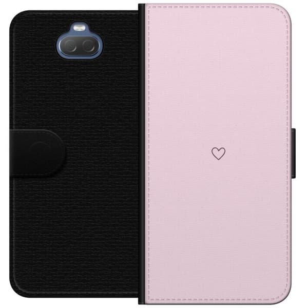 Lompakkokotelo Sony Xperia 10-laitteelle, jossa on Sydän kuvio