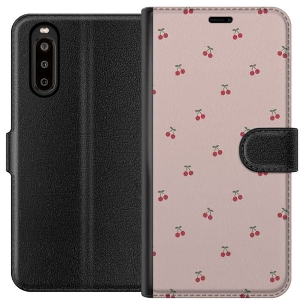 Plånboksfodral till Sony Xperia 10 II med Körsbär motiv