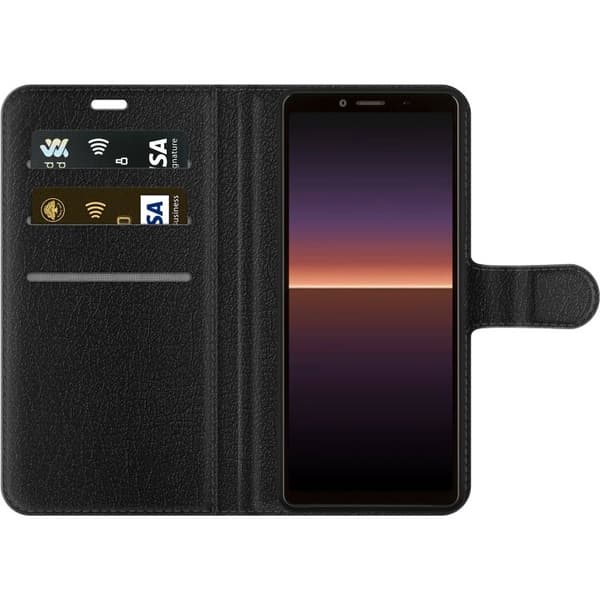 Lompakkokotelo Sony Xperia 10 II-laitteelle, jossa on Metallikuviointi kuvio