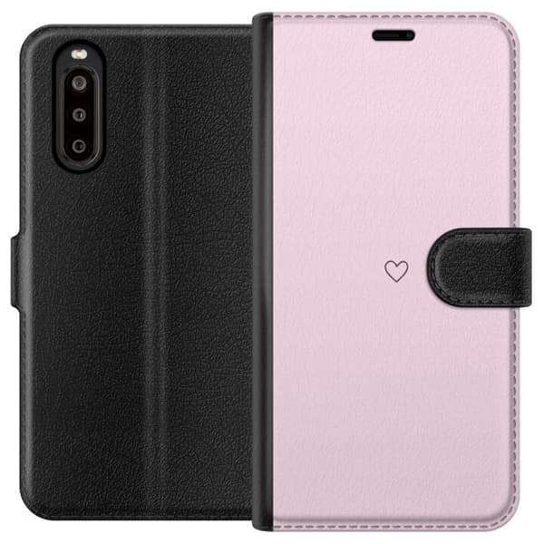 Tegnebogsetui til Sony Xperia 10 II med Hjerte motiv