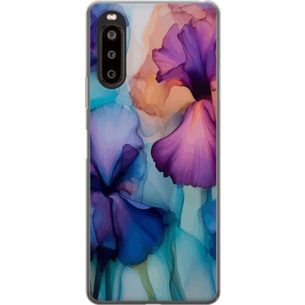 Kännykkäkuori Sony Xperia 10 II-laitteelle, jossa on Maagiset kukat kuvio