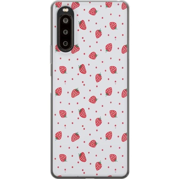 Mobildeksel til Sony Xperia 10 II med Jordbær motiv