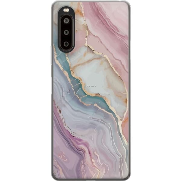 Kännykkäkuori Sony Xperia 10 II-laitteelle, jossa on Marmori kuvio