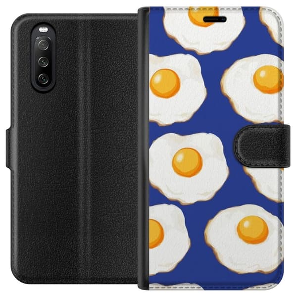 Lommeboketui til Sony Xperia 10 III med Stekte egg motiv