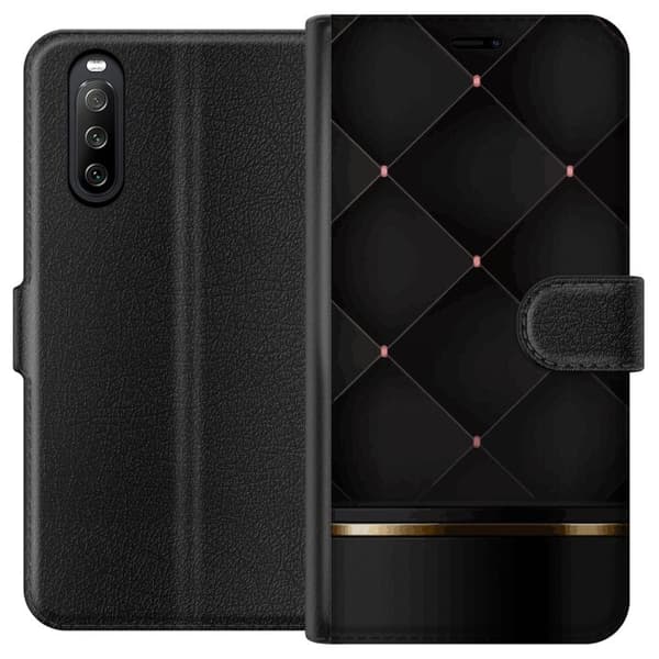 Tegnebogsetui til Sony Xperia 10 III med Luksuslinje motiv