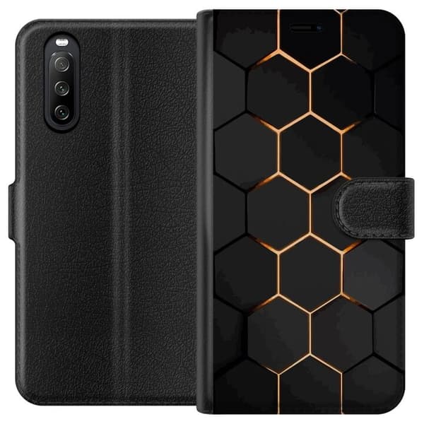 Tegnebogsetui til Sony Xperia 10 III med Luksuriøst Mønster motiv