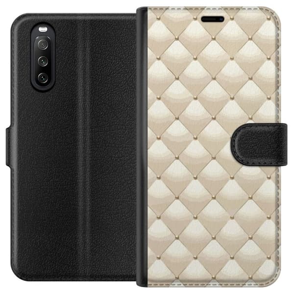 Tegnebogsetui til Sony Xperia 10 III med Guldglans motiv