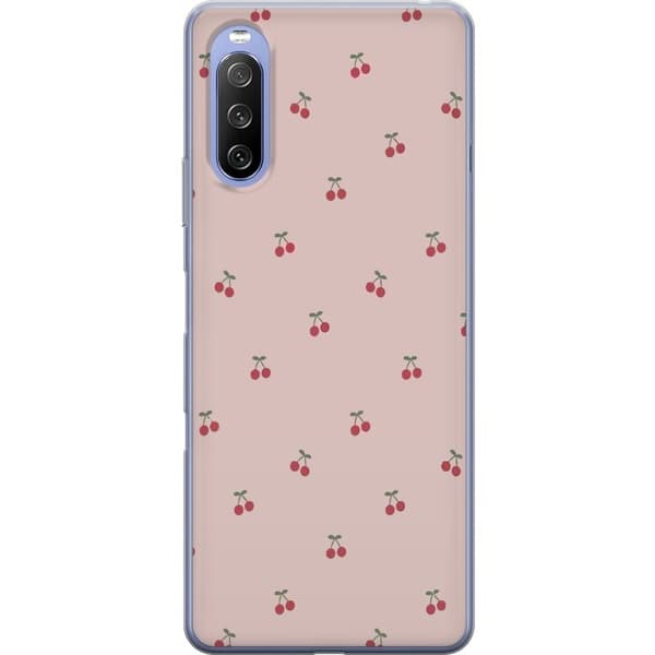 Kännykkäkuori Sony Xperia 10 III-laitteelle, jossa on Kirsikka kuvio