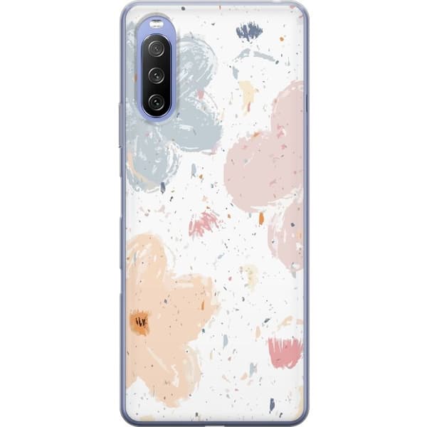Kännykkäkuori Sony Xperia 10 III-laitteelle, jossa on Kukat kuvio