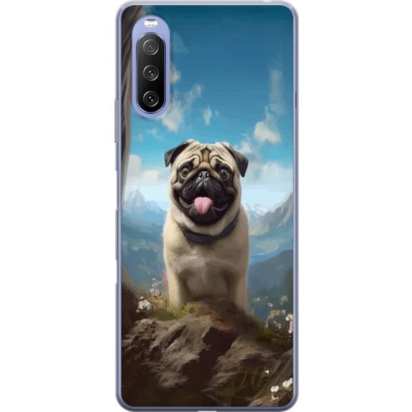 Kännykkäkuori Sony Xperia 10 III-laitteelle, jossa on Iloinen Koira kuvio
