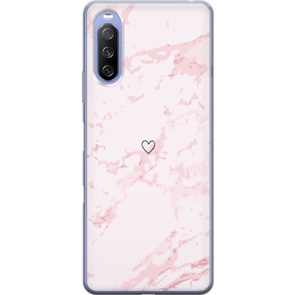 Mobilskal till Sony Xperia 10 III med Rosa Hjärta motiv