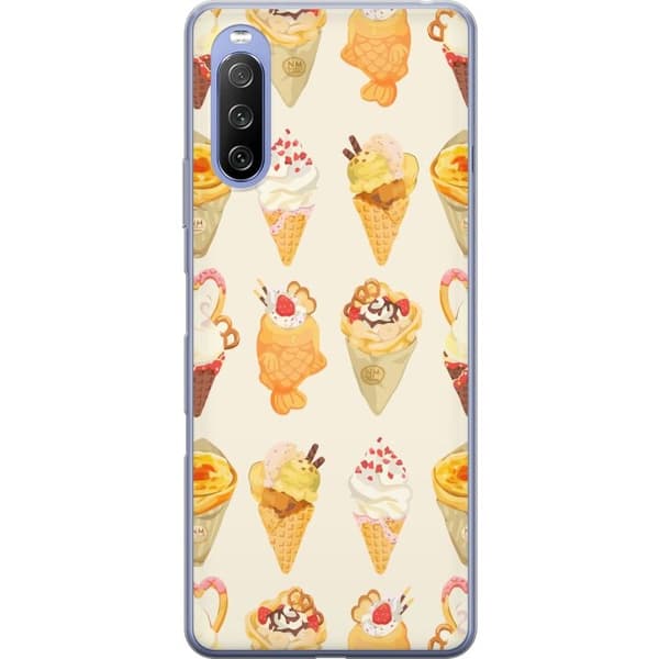 Kännykkäkuori Sony Xperia 10 III Lite-laitteelle, jossa on Lasinen kuvio