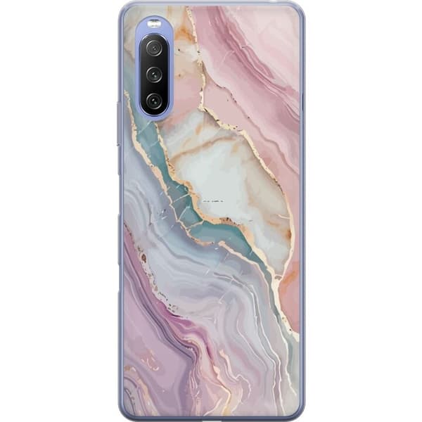 Kännykkäkuori Sony Xperia 10 III Lite-laitteelle, jossa on Marmori kuvio