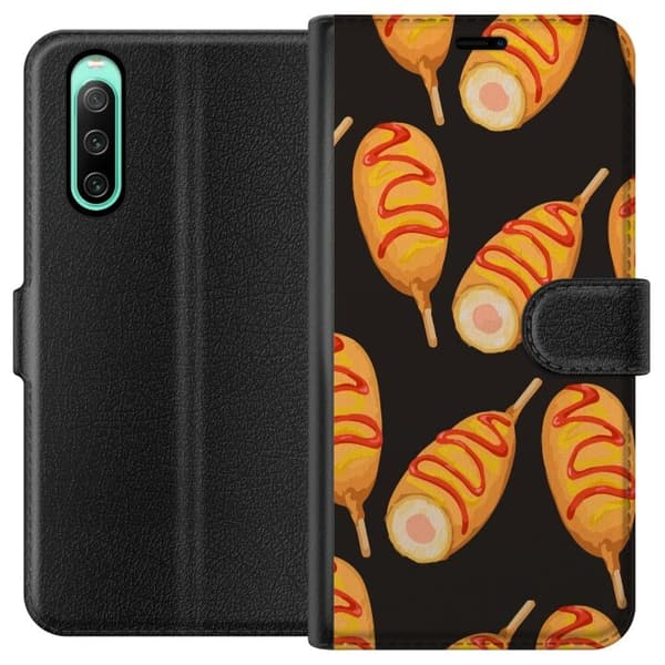 Lompakkokotelo Sony Xperia 10 IV-laitteelle, jossa on Kanan reisi kuvio