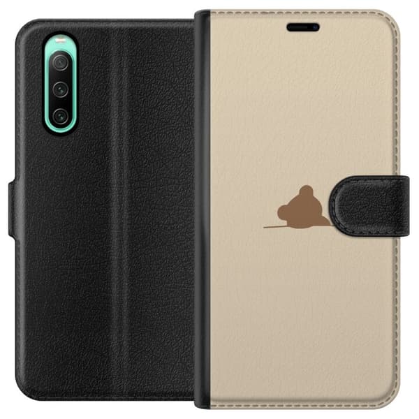 Lompakkokotelo Sony Xperia 10 IV-laitteelle, jossa on Nalle kuvio