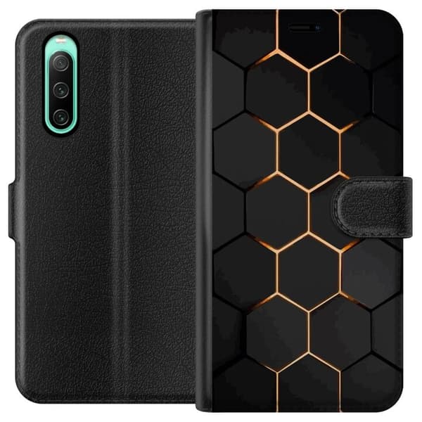 Lompakkokotelo Sony Xperia 10 IV-laitteelle, jossa on Ylellinen Kuvio kuvio