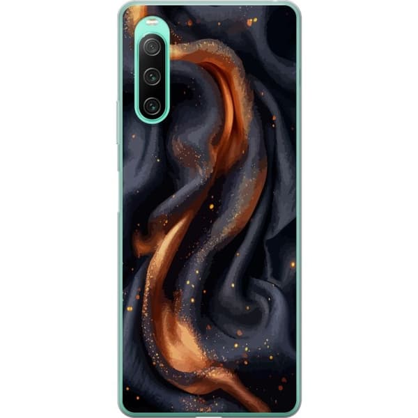 Kännykkäkuori Sony Xperia 10 IV-laitteelle, jossa on Tulinen silkki kuvio
