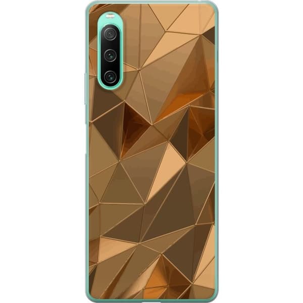 Mobilcover til Sony Xperia 10 IV med 3D Guld motiv