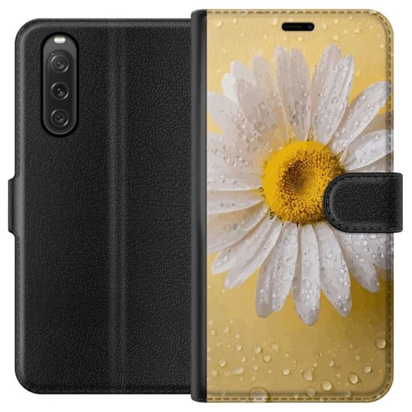 Lommeboketui til Sony Xperia 10 V med Porselensblomst motiv