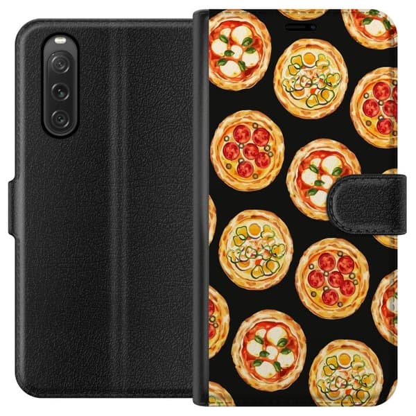 Lommeboketui til Sony Xperia 10 V med Pizza motiv