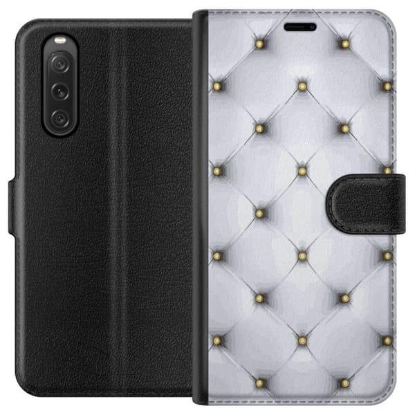 Lompakkokotelo Sony Xperia 10 V-laitteelle, jossa on Ylellistä kuvio