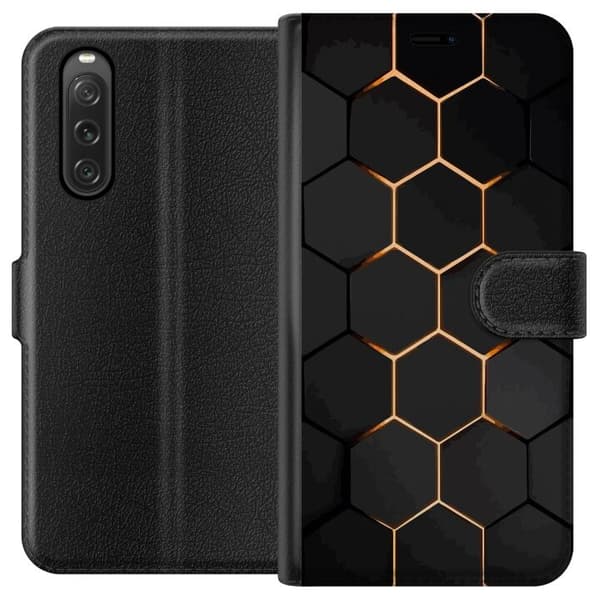 Tegnebogsetui til Sony Xperia 10 V med Luksuriøst Mønster motiv