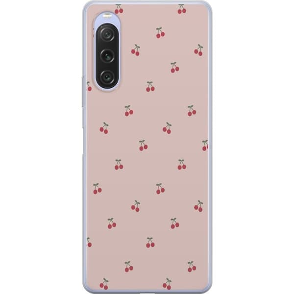 Kännykkäkuori Sony Xperia 10 V-laitteelle, jossa on Kirsikka kuvio