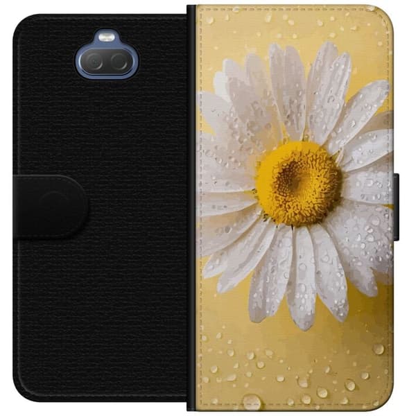 Lompakkokotelo Sony Xperia 10 Plus-laitteelle, jossa on Posliinikukka kuvio
