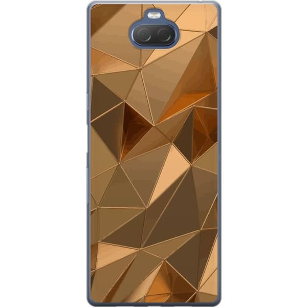Kännykkäkuori Sony Xperia 10 Plus-laitteelle, jossa on 3D Kulta kuvio