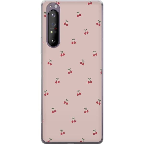 Kännykkäkuori Sony Xperia 1 II-laitteelle, jossa on Kirsikka kuvio