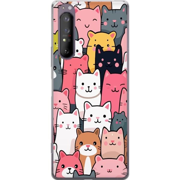 Mobilskal till Sony Xperia 1 II med Kattmönster motiv