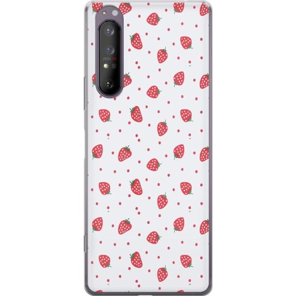 Mobildeksel til Sony Xperia 1 II med Jordbær motiv