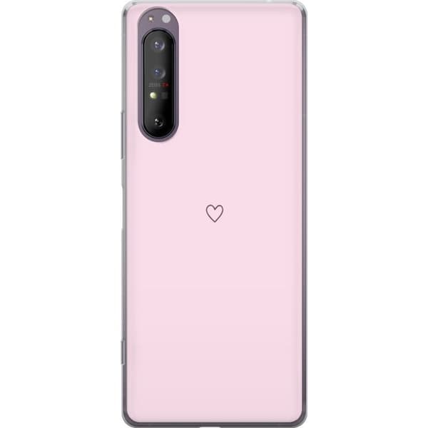 Kännykkäkuori Sony Xperia 1 II-laitteelle, jossa on Sydän kuvio