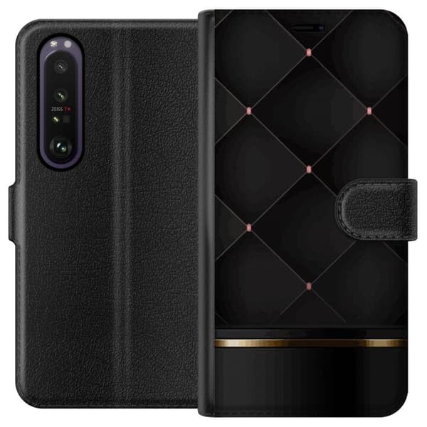 Lompakkokotelo Sony Xperia 1 III-laitteelle, jossa on Ylellinen linja kuvio