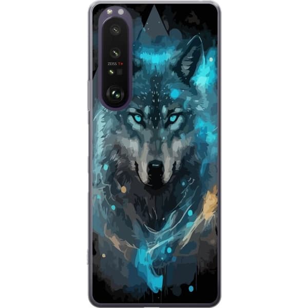 Kännykkäkuori Sony Xperia 1 III-laitteelle, jossa on Susi kuvio