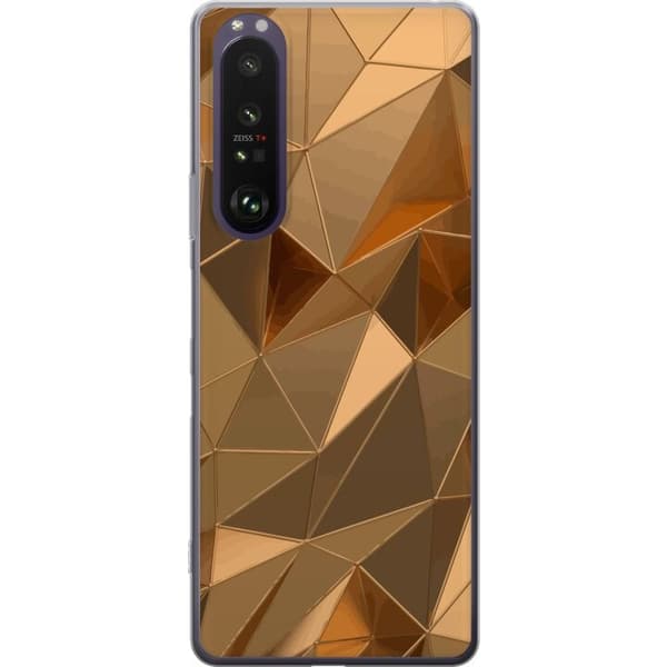 Mobilskal till Sony Xperia 1 III med 3D Guld motiv