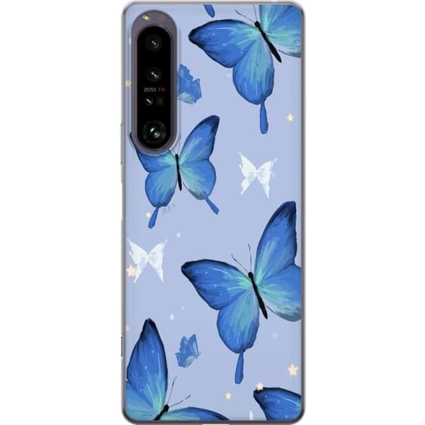Mobilcover til Sony Xperia 1 IV med Blå sommerfugle motiv