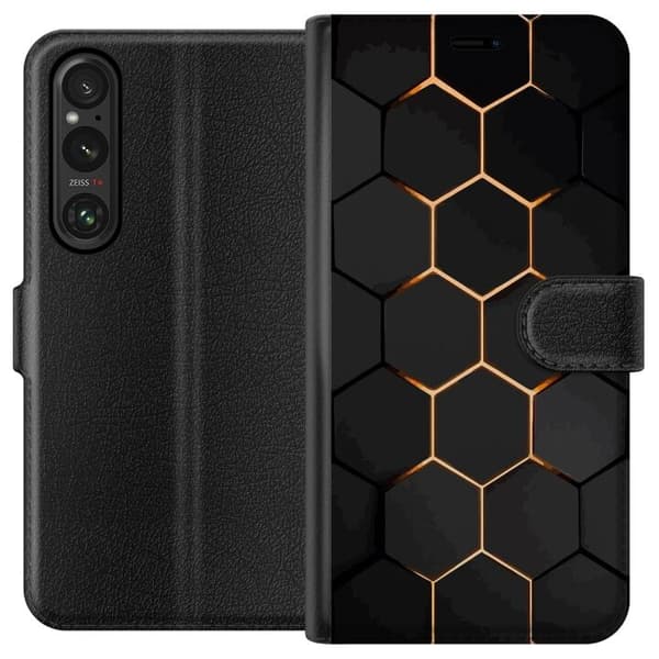 Lommeboketui til Sony Xperia 1 V med Luksuriøst Mønster motiv