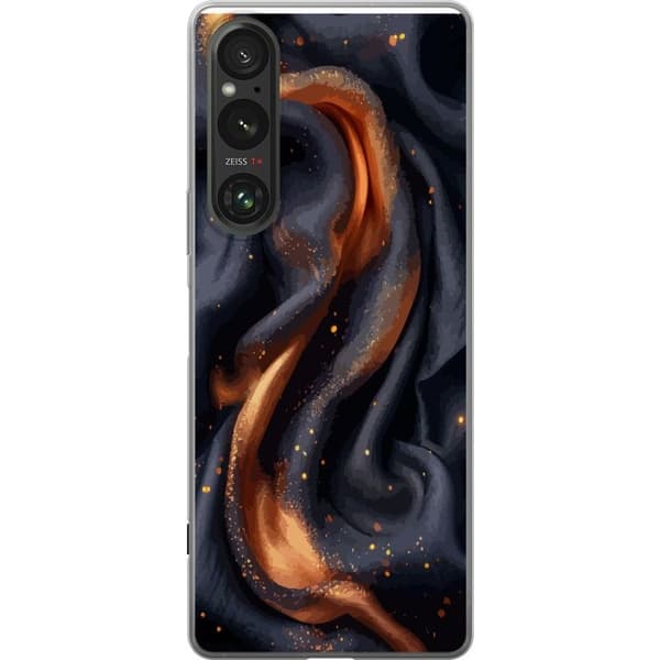 Mobildeksel til Sony Xperia 1 V med Brennende silke motiv