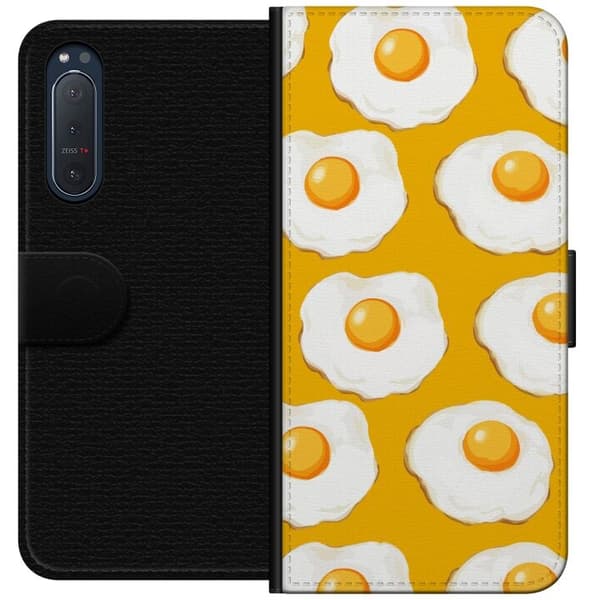 Plånboksfodral till Sony Xperia 5 II med Stekt ägg motiv