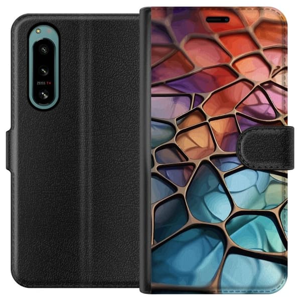 Lommeboketui til Sony Xperia 5 IV med Metalliskt mønster motiv