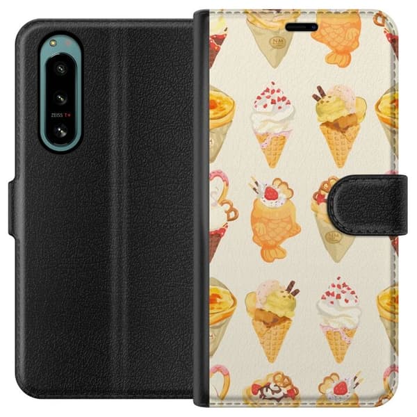 Plånboksfodral till Sony Xperia 5 IV med Glassigt motiv