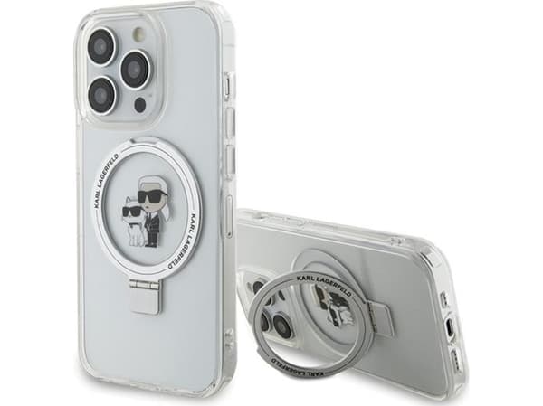 Karl Lagerfeld Karl Lagerfeld KLHMP13LHMRSKCH iPhone 13 Pro / 13 6.1" biały/white hardcase Ring Stand Karl&Choupettte MagSafe
