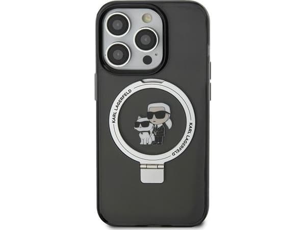 Karl Lagerfeld Karl Lagerfeld KLHMN61HMRSKCK iPhone 11 / Xr 6.1" czarny/black hardcase Ring Stand Karl&Choupettte MagSafe