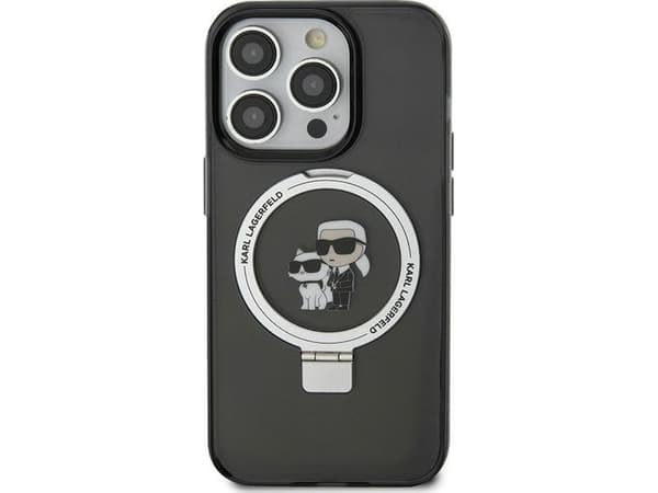 Karl Lagerfeld Karl Lagerfeld KLHMN61HMRSKCK iPhone 11 / Xr 6.1" czarny/black hardcase Ring Stand Karl&Choupettte MagSafe