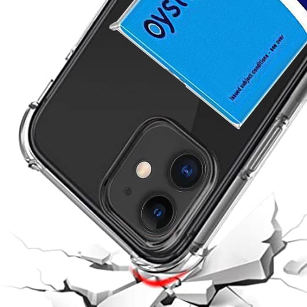 iPhone 12 - Skyddande Floveme Skal med Korthållare