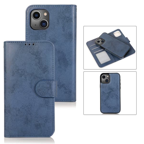 iPhone 15 Plus - Plånboksfodral i PU-läder med 3-kortfack