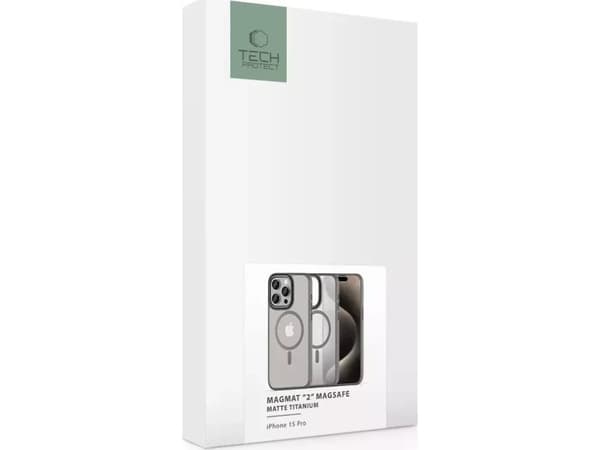 Tech-Protect Tech-Protect Magmat ”2” Magsafe Iphone 15 Pro Matte Titanium