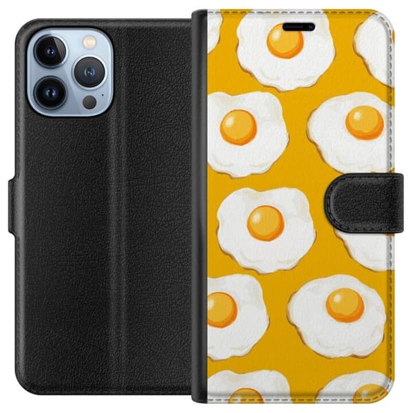 Tegnebogsetui til Apple iPhone 13 Pro Max med Stegt æg motiv