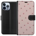 Miniatyrbillede 1 af 4: Tegnebogsetui til Apple iPhone 13 Pro Max med Kirsebær motiv